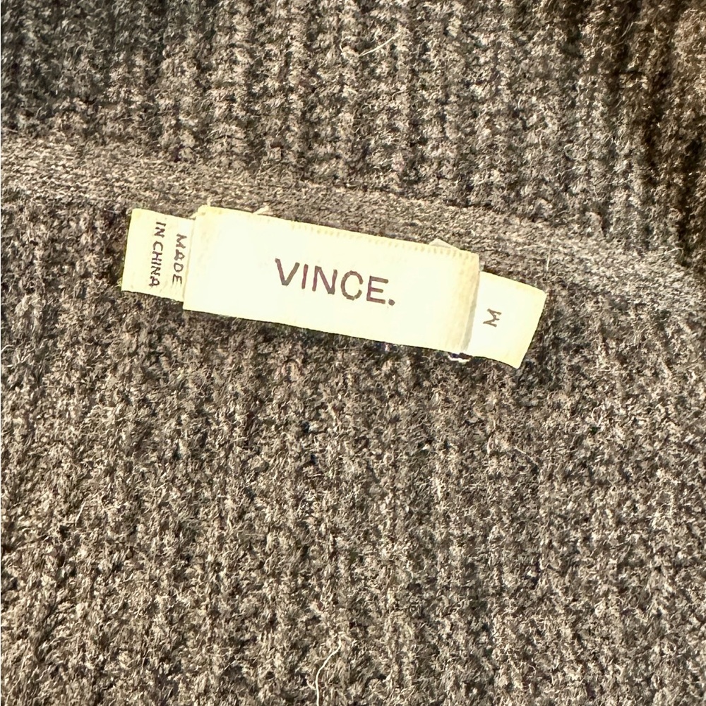 Vince Grey Cowl Neck Sweater Wool Cashmere Size M Relaxed Fit - Picture 5 of 7